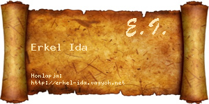 Erkel Ida névjegykártya