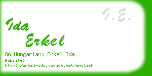 ida erkel business card